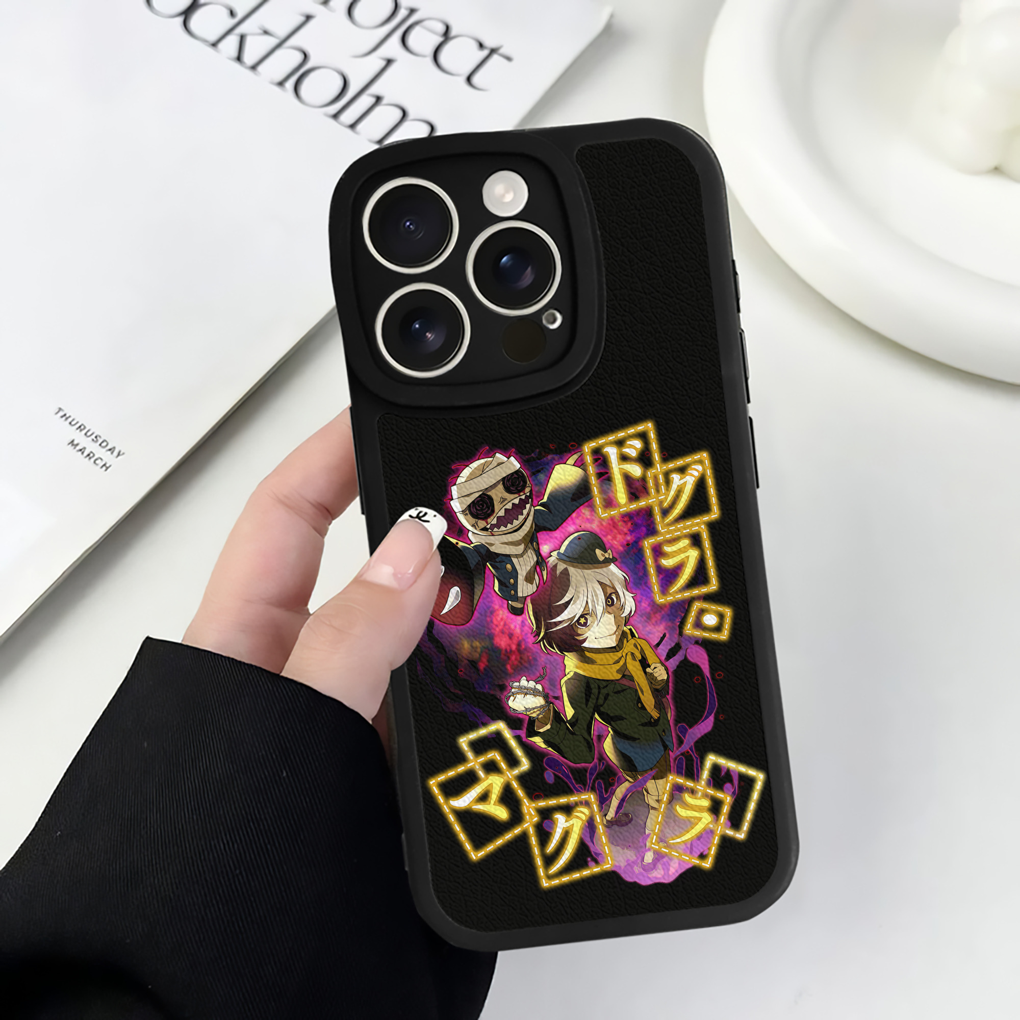 （画像用） 文豪ストレイドッグス Bungo Stray Dogs 【iPhone 16シリーズ対応】シリコンスマホケース（レザー調） 材質：シリコン